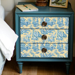 Vintager, blumengelber aquamariner Joule Seidenpapier