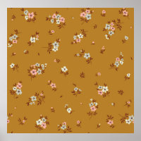 Vintager blumengeschmückter Hintergrund. Blumenmus