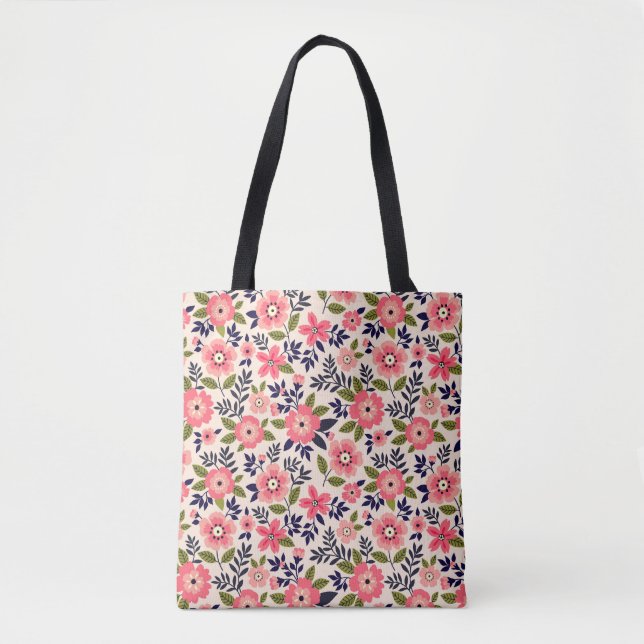 Vintager blumengeschmückter Hintergrund, göttlich  Tasche (Vorderseite)
