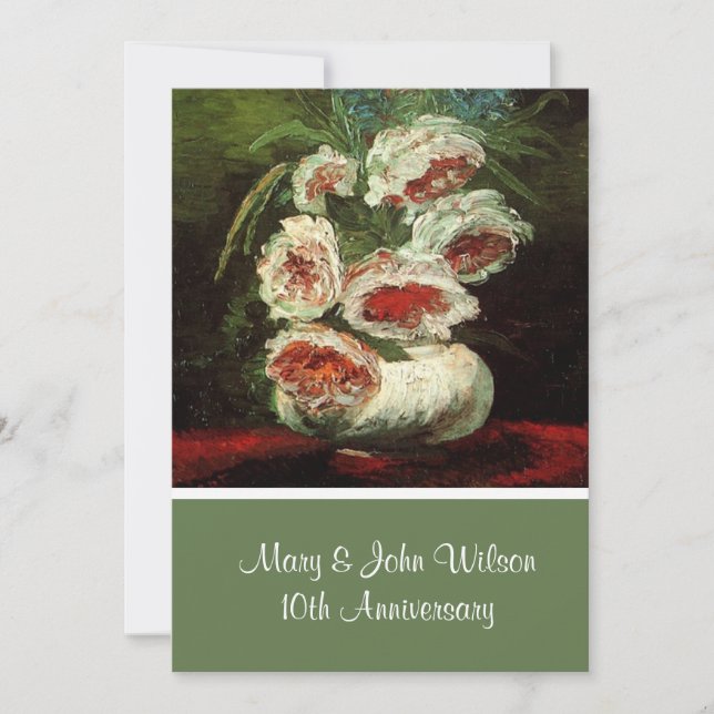 Vintager Blumenjubiläum, Van Gogh Einladung (Vorderseite)