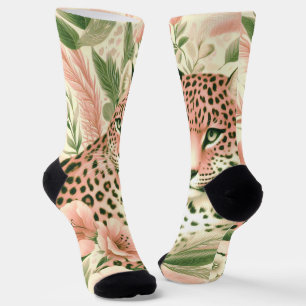 Vintager BlumenJungle Leopard Socken