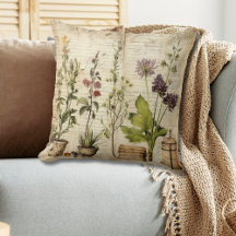 Vintager Blumenkissen