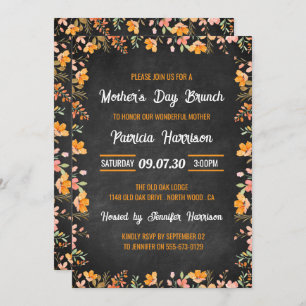 Vintager Blumenkohl-Brunch Muttertag Einladung