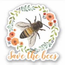 Vintager Blumenkranz Rettete die Bienen