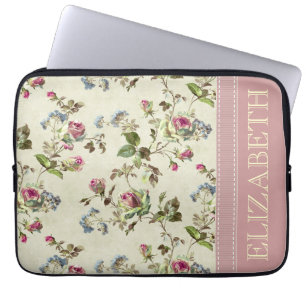 Vintager Blumennamensfall Laptopschutzhülle