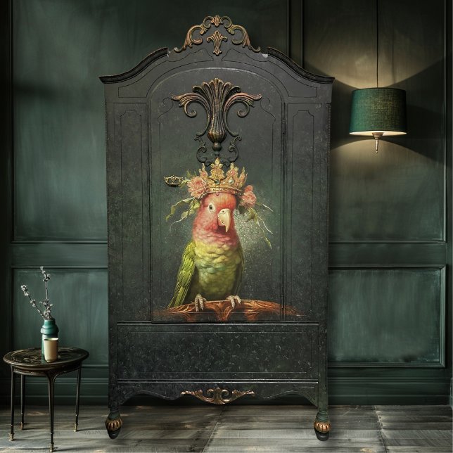 Vintager Blumenpapagei Seidenpapier (Vintage Mermaid - Natalie Hall)