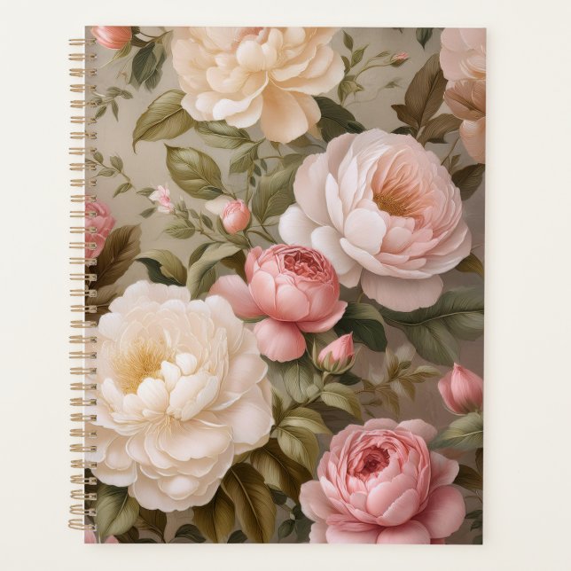 Vintager Blumenplaner mit zeitlosem Design Planer (Vorderseite)