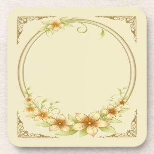 Vintager Blumenrahmen Getränkeuntersetzer