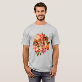 Vintager Blumenschädel T-Shirt