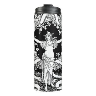 Vintager Blumenschädel Thermosbecher