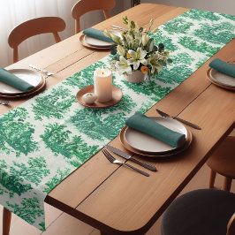 Vintager Blumenstrauß Kurzer Tischläufer