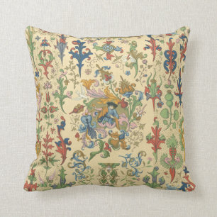 Vintager Blumentapisserie-Entwurf Kissen