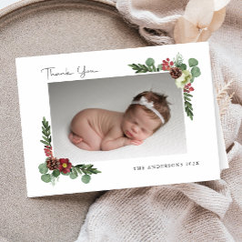 Vintager BlumenWinter Vielen Dank Dankeskarte