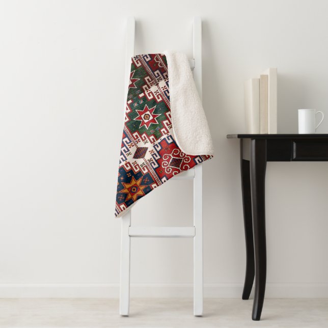 Vintager Blumenwirbel Sherpadecke (Beispiel)