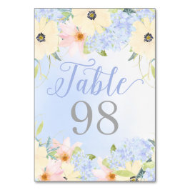 Vintager Blumenzahn Tischnummer