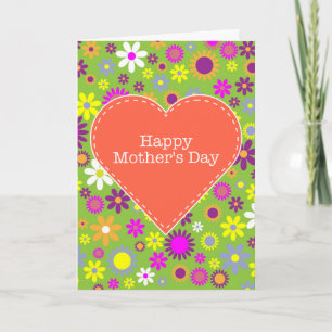 Vintager blumiger Muttertag Karte