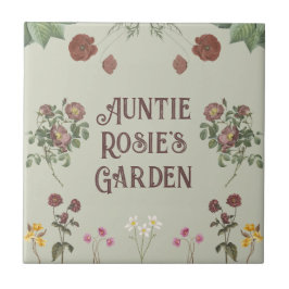 Vintager Blütengarten Fliese