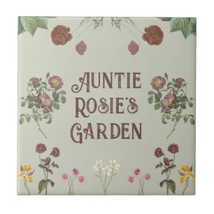 Vintager Blütengarten Fliese