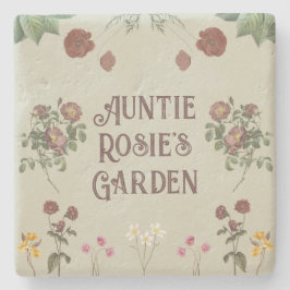 Vintager Blütengarten Steinuntersetzer