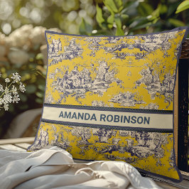 Vintager Blütengelber Schornstein Kissen