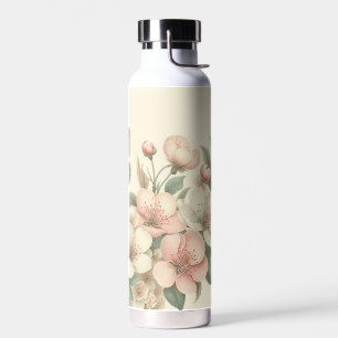 Vintager Blütenschmetterling Trinkflasche