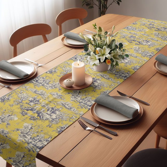 Vintager Blütensee Kurzer Tischläufer (Von Creator hochgeladen)