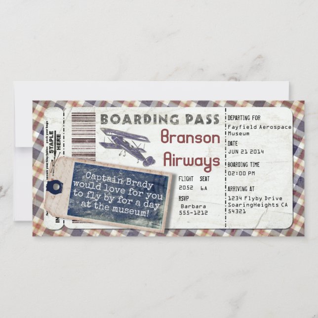 Vintager Boarding Pass 2 (Vorderseite)