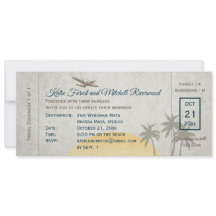 Vintager Boarding Pass Hochzeit und UAWG Einladung