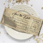 Vintager Boarding Pass | SAVE THE DATE<br><div class="desc">Das Vintage Reiseticket mit einem rustikalen,  antiken Hintergrund,  einem altmodischen Kreuzfahrtschiff,  Kompass,  Anker und einer leicht zu personalisierenden Hochzeitstermin.</div>
