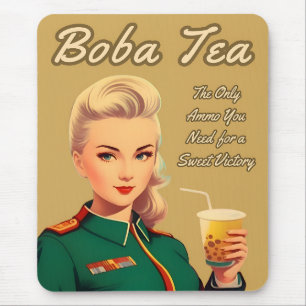 Vintager Boba Tea Retro Spaß Mousepad