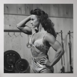 Vintager Bodybuilder 5 Poster