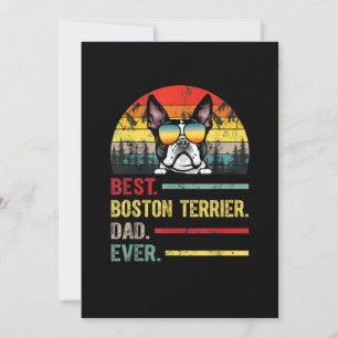 Vintager Boston Terrier Hund Lover Vathers Day Ges Ankündigung
