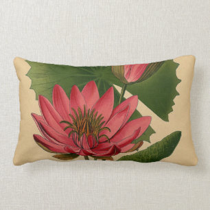 Vintager Botanischer Druckpinsel Lendenkissen