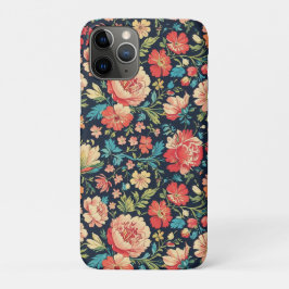 Vintager botanischer Garten Blumenmuster Blau Case-Mate iPhone Hülle