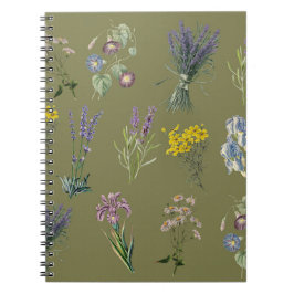 Vintager botanischer Garten Print, Garten Nostalgi Notizblock