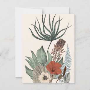 Vintager botanischer Garten - Wildblumen & Protea  Postkarte
