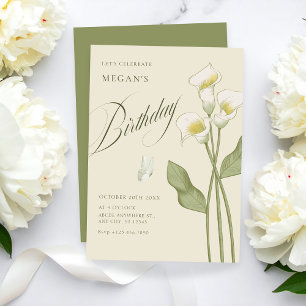 Vintager botanischer Geburtstag Einladung