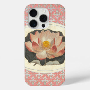 Vintager Botanischer Lotus Blossom iPhone 15 Pro Hülle