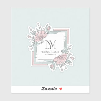 Vintager botanischer QR-Code Benutzerdefinierter B Aufkleber