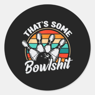 Vintager Bowling, das ist etwas Bowl Retro Funny B Runder Aufkleber