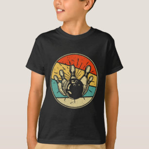 Vintager Bowling Strikes Retro Lovers Ll Art Bowle T-Shirt