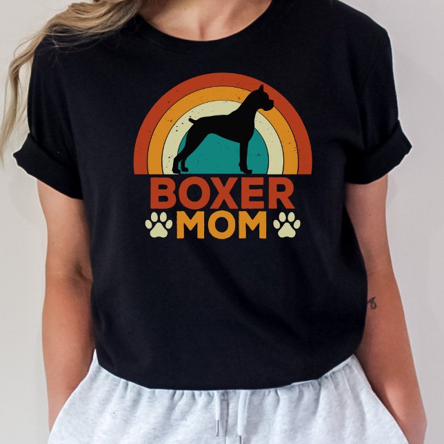 Vintager Boxer Dog Mama Sunset T-Shirt (Von Creator hochgeladen)