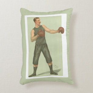Vintager Boxer mit langes Grün-Stämmen Dekokissen