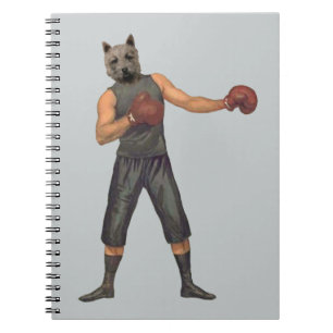 Vintager Boxer Westie Notizblock