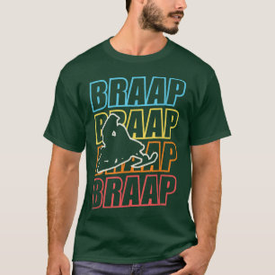 Vintager Braap Snowmobile Motorfahrer T-Shirt