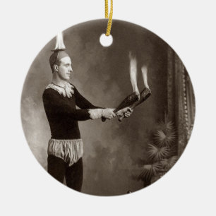 Vintager Brandbrecher Keramik Ornament