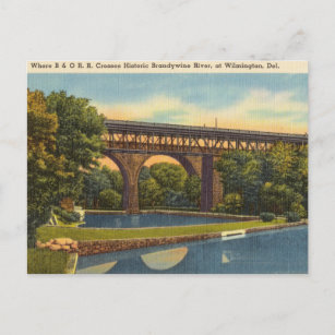 Vintager Brandywine River Wilmington Delaware Postkarte