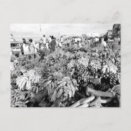 Vintager brasilianischer Manaus-Fluss-Markt Postkarte