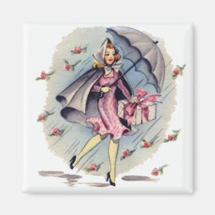 Vintager Brautparty Magnet