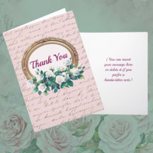 Vintager Brief und Rose Personalisiert